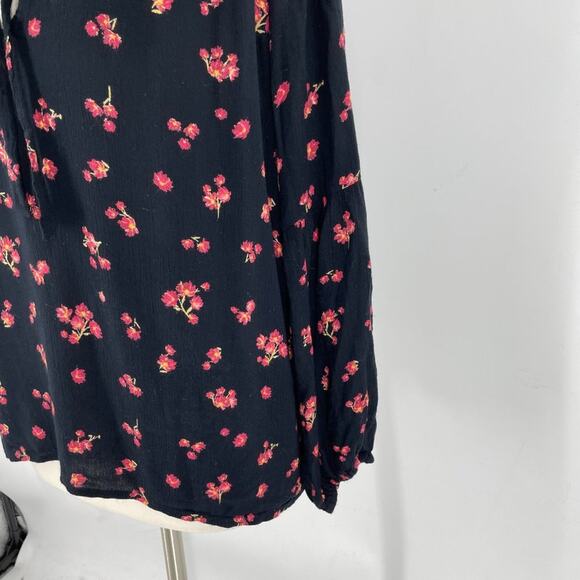 Billabong Floral Boho Top Size Large Black‎ - Picture 3 of 11